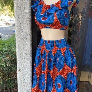 2 pc skirt and top set